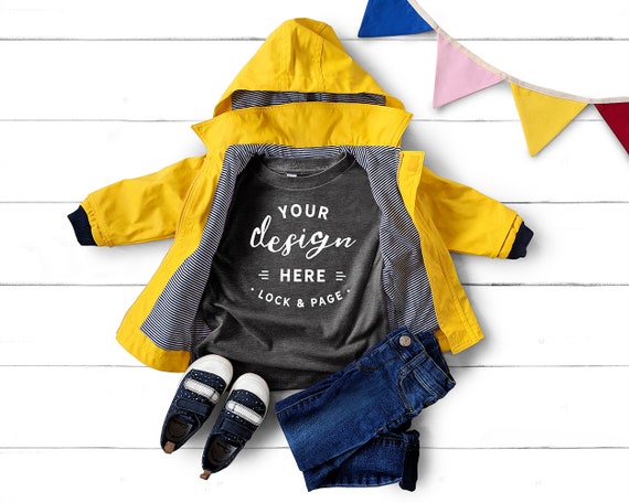 Bella Canvas 3001b Mockup Baby Toddler T-Shirt Mockup Dark