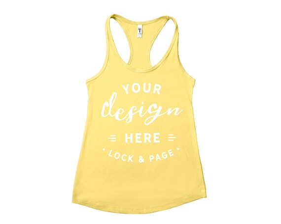 Next Level 1533 Banana Cream Mockup Tank Top Flat