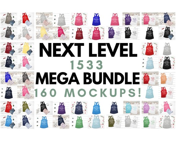 Next Level 1533 Mockup Mega Bundle Tank Top Vest