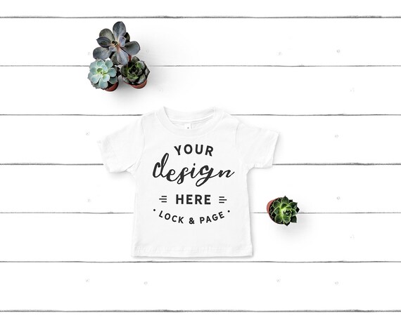 Toddler T-Shirt Mockup Bella Canvas 3001t White Unisex T-Shirt