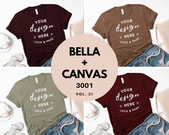 Heather Mockup Bundle Bella Canvas 3001 T-Shirt Bundle Heather Heather Mockup Bundle Bella Canvas 3001 T-Shirt Bundle Heather