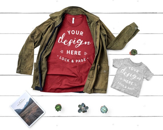 Download Free Red T-Shirt Mockup Bella Canvas 3001 Mock Up T-Shirt ...