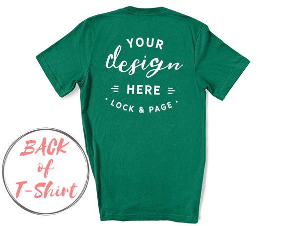 Kelly Bella Canvas 3001 Back Of T-Shirt Mockup On