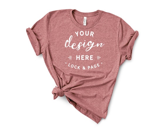 Plain T-Shirt Mockup Bella Canvas 3001 Heather Mauve Plain T-Shirt Mockup Bella Canvas 3001 Heather Mauve