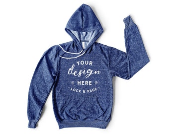 Download Digital Blue Bella Canvas 3719 Pullover Hoodie Mockup Hooded Top Fleece Flat Lay On A Clean Clear White Background Free Downloads Mockups Vector PSD Mockup Templates