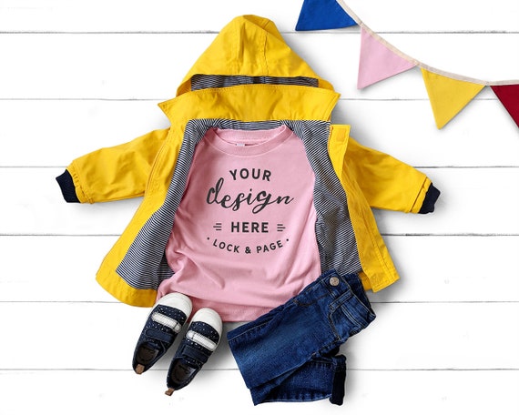 Download Free Baby Toddler T-Shirt Mockup Bella Canvas 3001b Pink ...