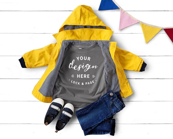 Baby Toddler T-Shirt Mockup Bella Canvas 3001b Asphalt Short