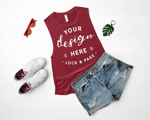 Bella Canvas 8803 Mockup Maroon Muscle Tank Top Mockup Bella Canvas 8803 Mockup Maroon Muscle Tank Top Mockup
