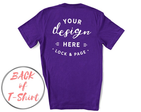 Download Team Purple Bella Canvas 3001 Back Of T Shirt Mockup All Free Fashion Apparel Mockups Templates PSD Mockup Templates
