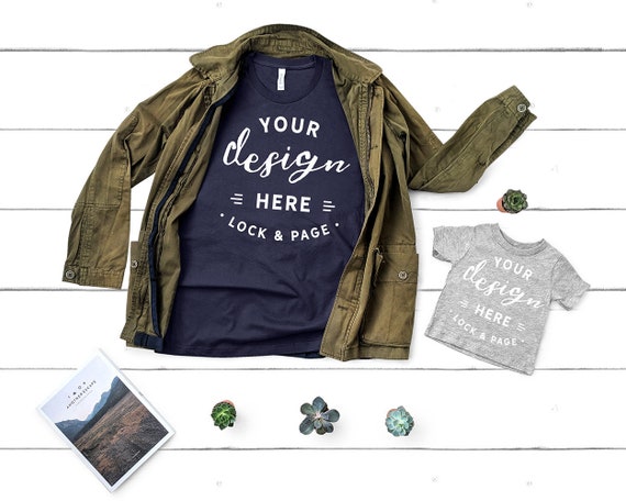 Download Free Navy Dark Blue Bella Canvas 3001 Mockup T-Shirt Flat ...