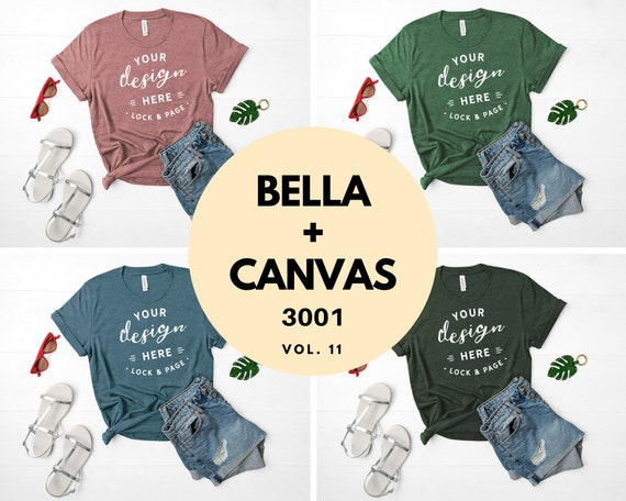 Heather Bella Canvas Mockup Bundle 3001 T-Shirt Bundle Heather Heather Bella Canvas Mockup Bundle 3001 T-Shirt Bundle Heather
