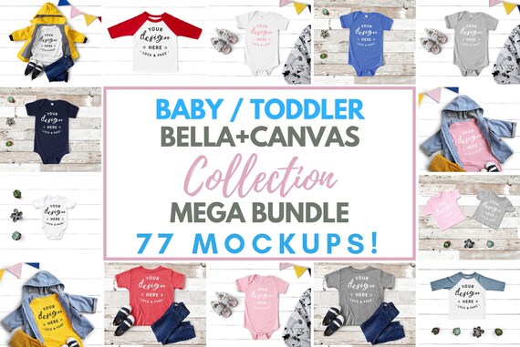Download Free Baby Toddler Bella Canvas Mockup Mega Bundle Kids Boy Psd Free Psd Mockup Templates Packaging Box Design PSD Mockup Templates