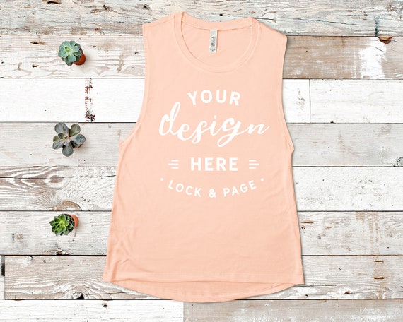 Bella Canvas 8803 Peach Mockup Flowy Scoop Muscle Tank Bella Canvas 8803 Peach Mockup Flowy Scoop Muscle Tank