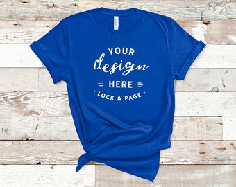 Download True Royal Bella Canvas 3001 T Shirt Mockup Plain Beach House Background Women S Knotted Feminine T Shirt Pod Shop Mock Up Flat Lay Free Download Psd Packaging Mockups Templates Best Templates PSD Mockup Templates
