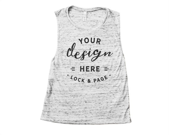 Bella Canvas 8803 White Marble Mockup Tank Top Flat Bella Canvas 8803 White Marble Mockup Tank Top Flat
