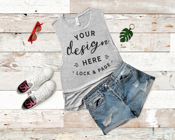 Bella Canvas 8803 Mockup Heather Athletic Scoop Muscle Tank Bella Canvas 8803 Mockup Heather Athletic Scoop Muscle Tank