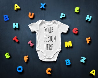 Download Bella Canvas 134b White Baby Romper Suit Mockup One Piece Mock Up One Piece Flat Lay Body Suit Mock Up Flat Lay Baby Boy Girl Mock Up 50 Realistic 3d Logo PSD Mockup Templates