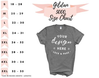 T Shirt Design Size Chart