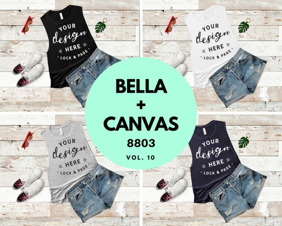 Tank Top Mockup Bundle Bella Canvas 8803 Heather Athletic