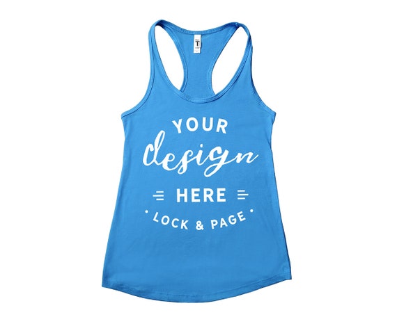 Tank Top Mockup Turquoise Next Level 1533 Mockup Flat Tank Top Mockup Turquoise Next Level 1533 Mockup Flat