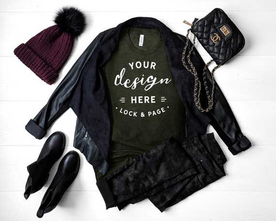 Heather Forest Fall T-Shirt Mockup Bella Canvas 3001 Autumn Heather Forest Fall T-Shirt Mockup Bella Canvas 3001 Autumn