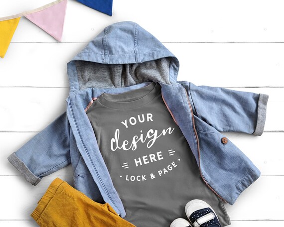 Toddler T-Shirt Mockup Bella Canvas 3001t Asphalt Unisex Short Toddler T-Shirt Mockup Bella Canvas 3001t Asphalt Unisex Short