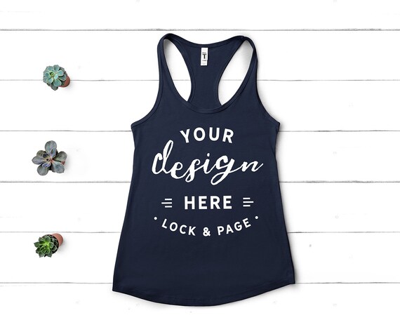 Next Level 1533 Mockup Midnight Navy Flat Lay Ladies