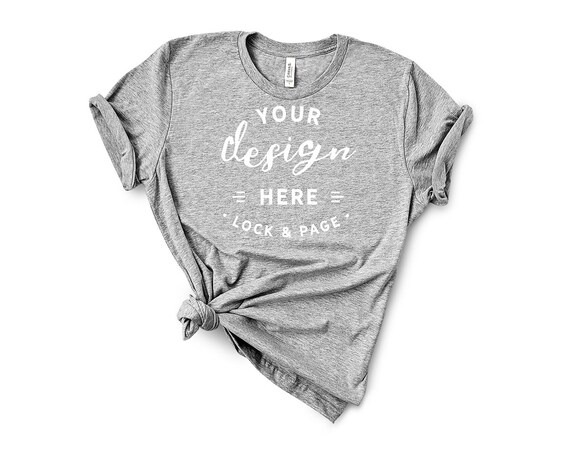 Basic Athletic Heather Bella Canvas 3001 T-Shirt Mockup Flat Basic Athletic Heather Bella Canvas 3001 T-Shirt Mockup Flat
