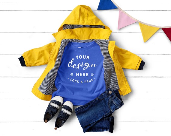 Baby Toddler T-Shirt Mockup Bella Canvas 3001b Heather Columbia