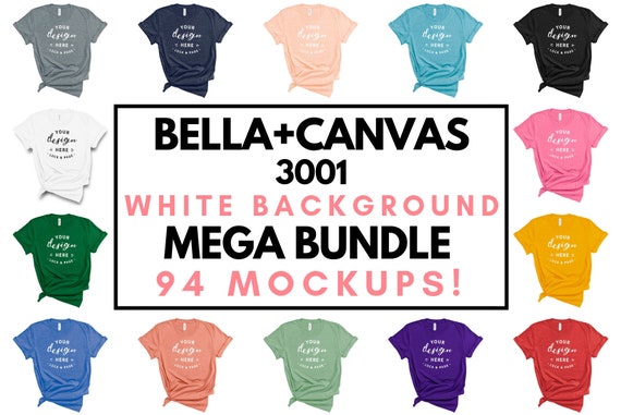 T-Shirt Mockup Bella Canvas 3001 Mega Bundle All Colors T-Shirt Mockup Bella Canvas 3001 Mega Bundle All Colors