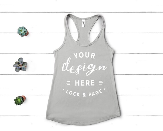 Next Level 1533 Mockup Silver Flat Lay Ladies Summer