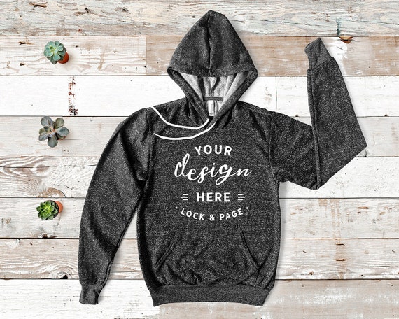 Download Free Digital Black Bella Canvas 3719 Pullover Hoodie ...