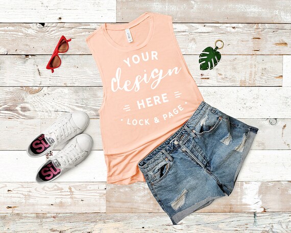 Tank Top Mockup Bella Canvas 8803 Mockup Peach Flowy Tank Top Mockup Bella Canvas 8803 Mockup Peach Flowy