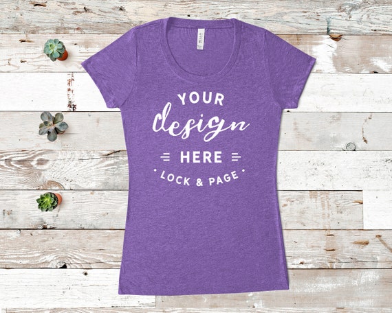 Purple Bella Canvas 8413 Triblend T-Shirt Mockup Girls Flat Purple Bella Canvas 8413 Triblend T-Shirt Mockup Girls Flat