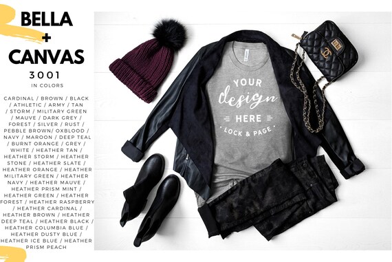 T Shirt Mockup Mega Bundle Fall Autumn Winter Bella Canvas Etsy