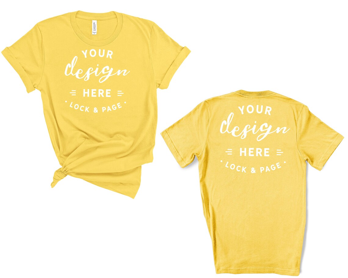 bella canvas mustard yellow shirt