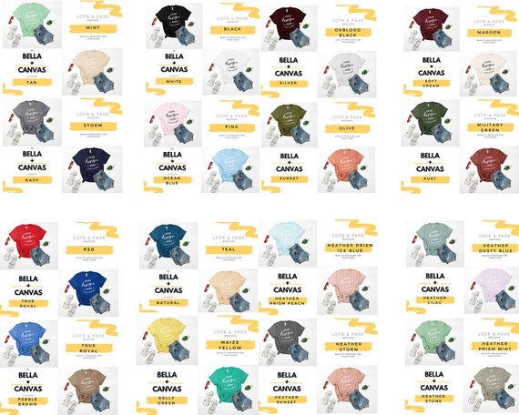 Bella Canvas 3001 T Shirt Mockup Mega Bundle 168 High Etsy