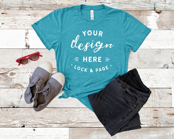 Aqua Triblend Bella Canvas 3413 T Shirt 
