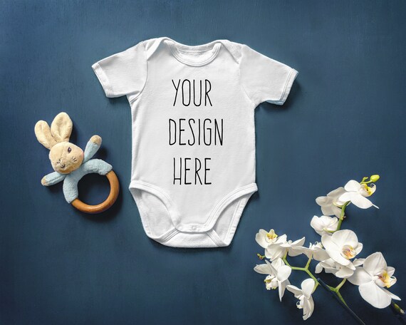 Bella Canvas 134b White Baby Romper Suit Mockup One Piece Etsy