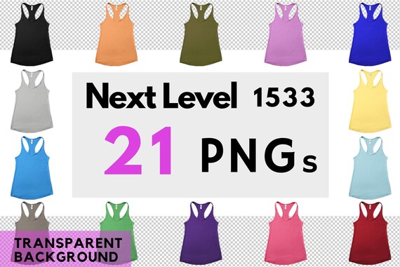 Next Level 1533 PNG File Mega Bundle, Tank Top Style On A Transparent  Background