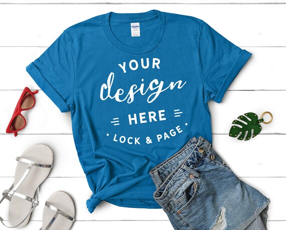 Download Gildan 64000 Kiwi T Shirt Mockup Feminine Flat Lay Summer Party Style Art Collectibles Photography Delage Com Br
