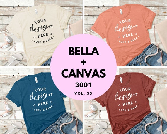 Mockup T Shirt Bundle Bella Canvas 3001 Tshirt Bundle Soft Etsy