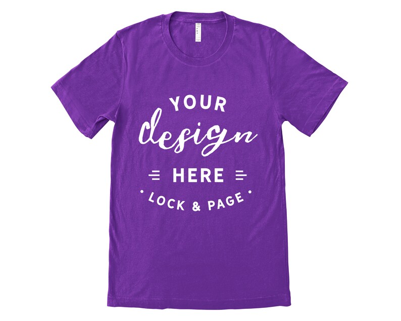 Download LAT 6901 Pro Purple T-Shirt Mockup Simple Plain White | Etsy