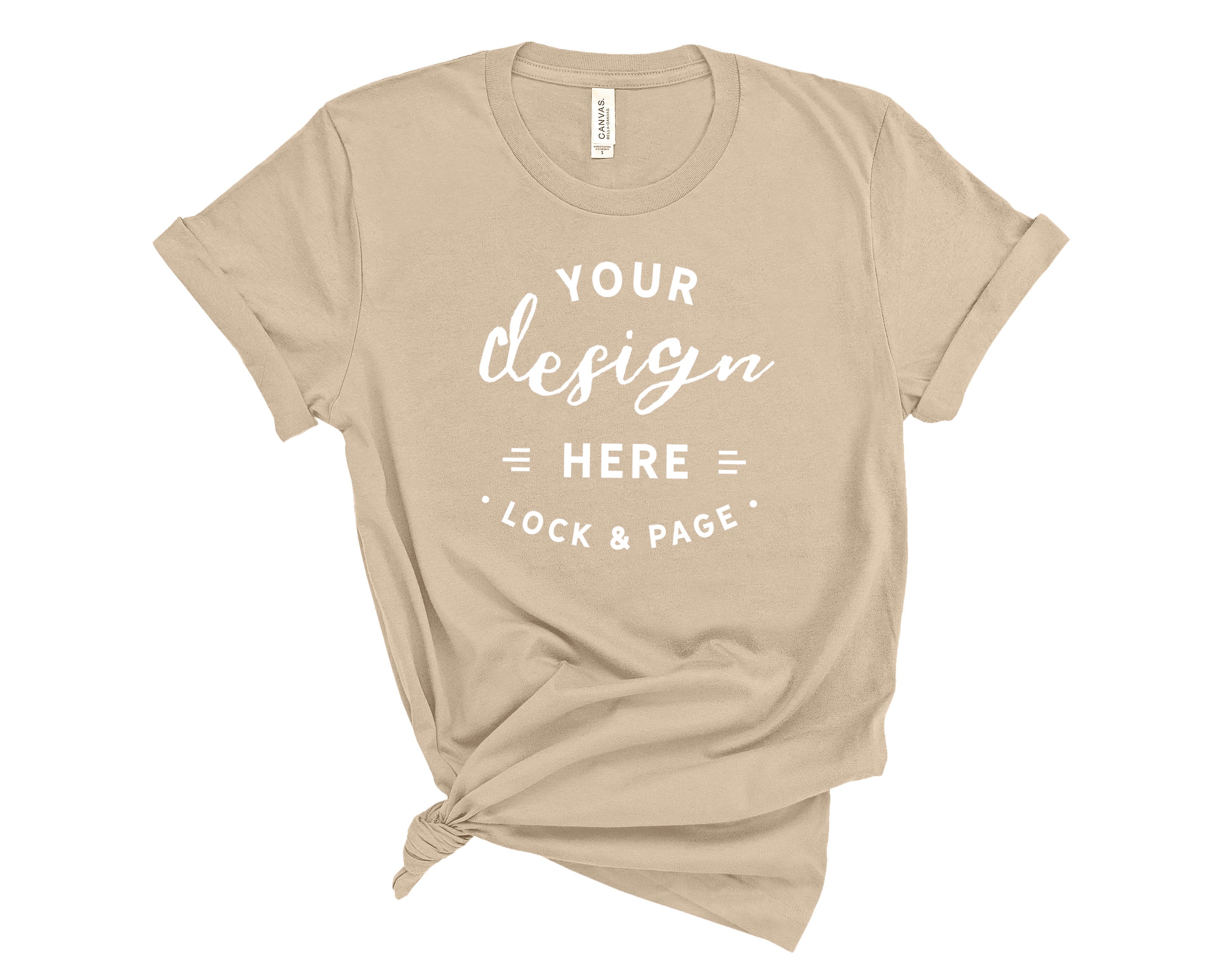 Download Tan Bella Canvas 3001 T Shirt Mockup Basic White Background Etsy