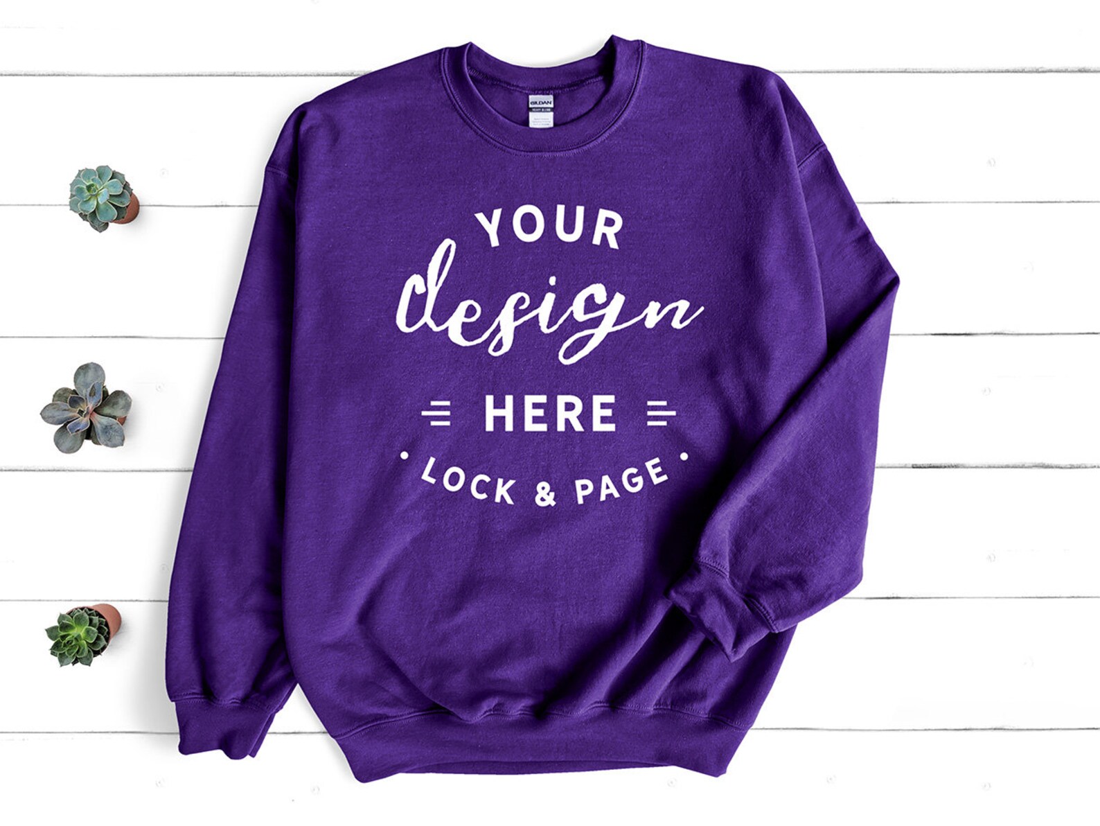 purple gildan sweatshirt