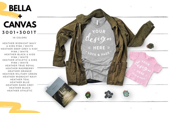T Shirt Mockup Mega Bundle Fall Autumn Winter Bella Canvas Etsy