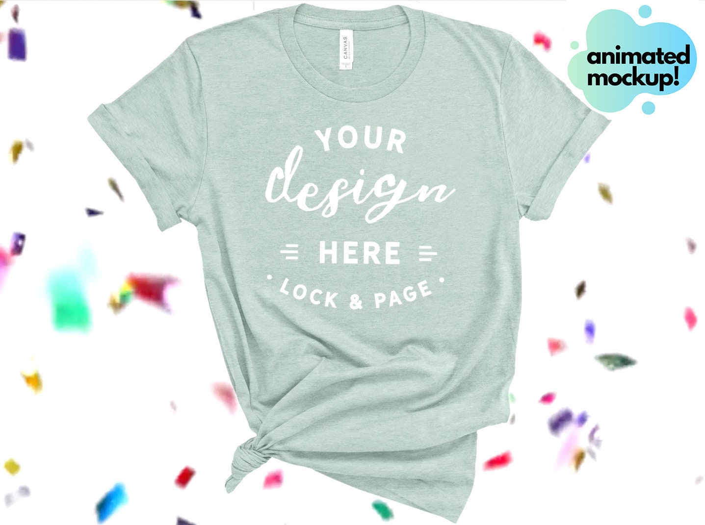 Animated Heather Prism Mint Bella Canvas 3001 T-shirt Mockup - Etsy Animated Heather Prism Mint Bella Canvas 3001 T-shirt Mockup - Etsy