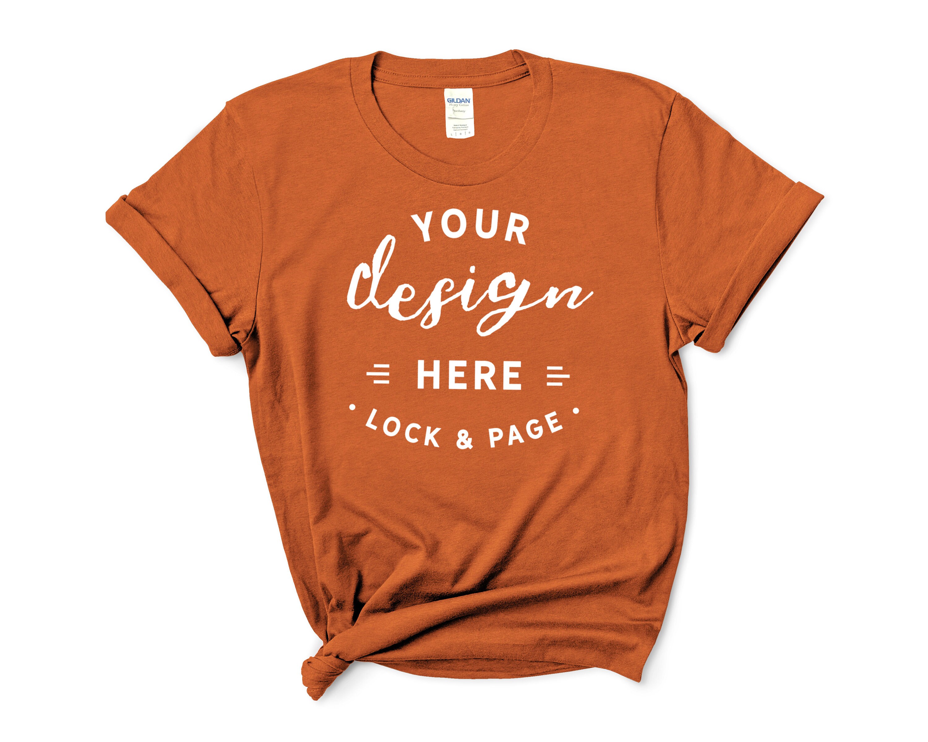 Orange gildan on sale t shirt