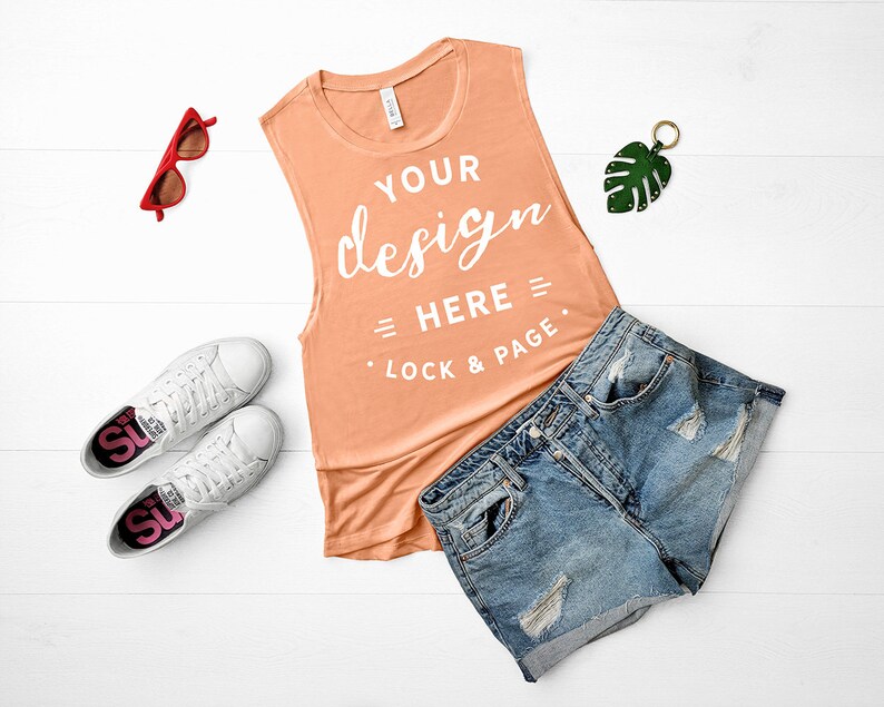 Download Bella Canvas 8803 Mockup Sunset Muscle Tank Top Mockup Summer Mockup Shorts Sunglasses Shoes Flat Lay Cute Ladies Tshirt Mockup Art Collectibles Photography Delage Com Br