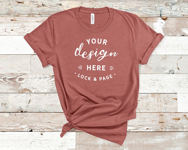 Download Mauve Bella Canvas 3001 TShirt Mockup Plain Beach House | Etsy